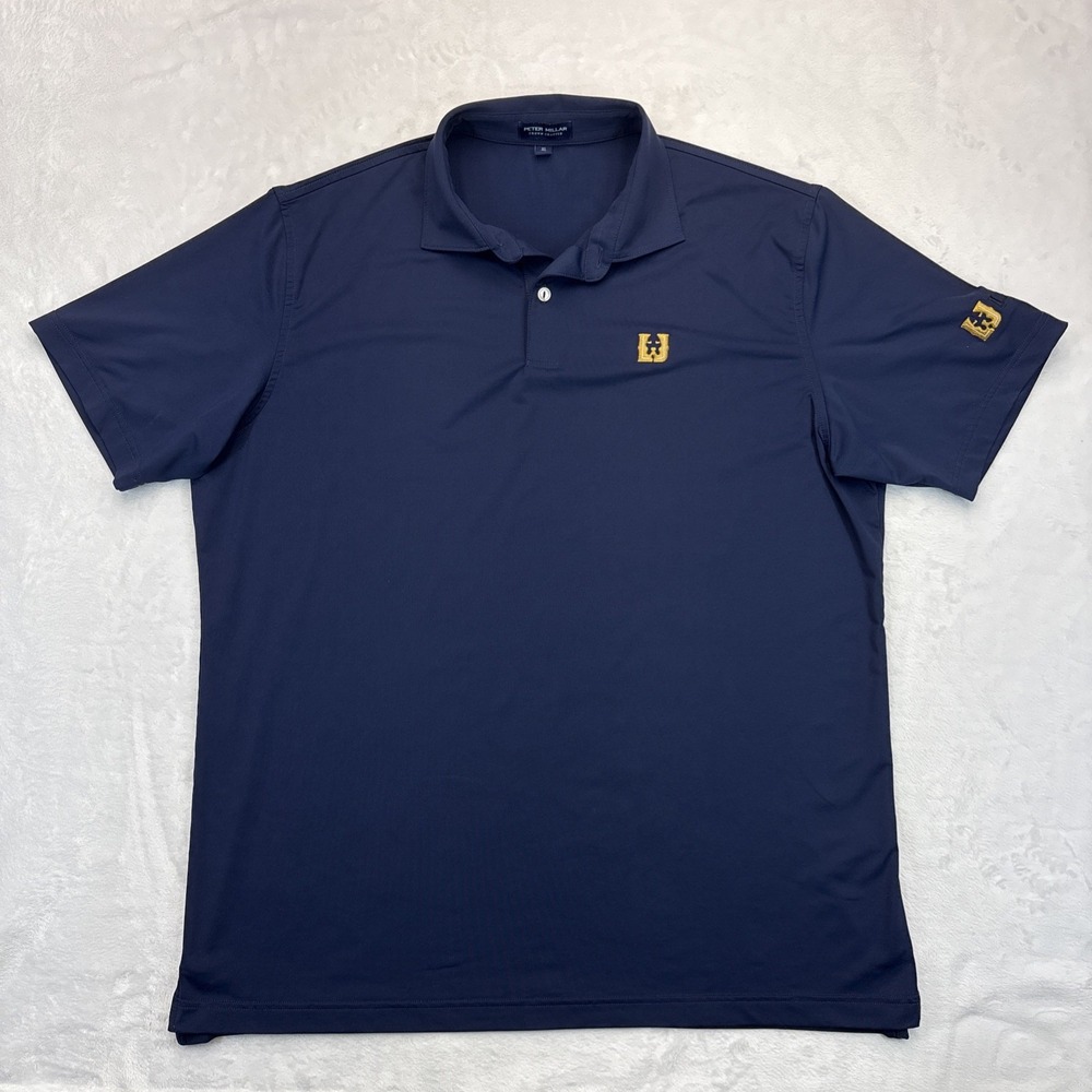 Peter Millar Crown Crafted Golf Polo Mens XL Navy LyonJay Logo